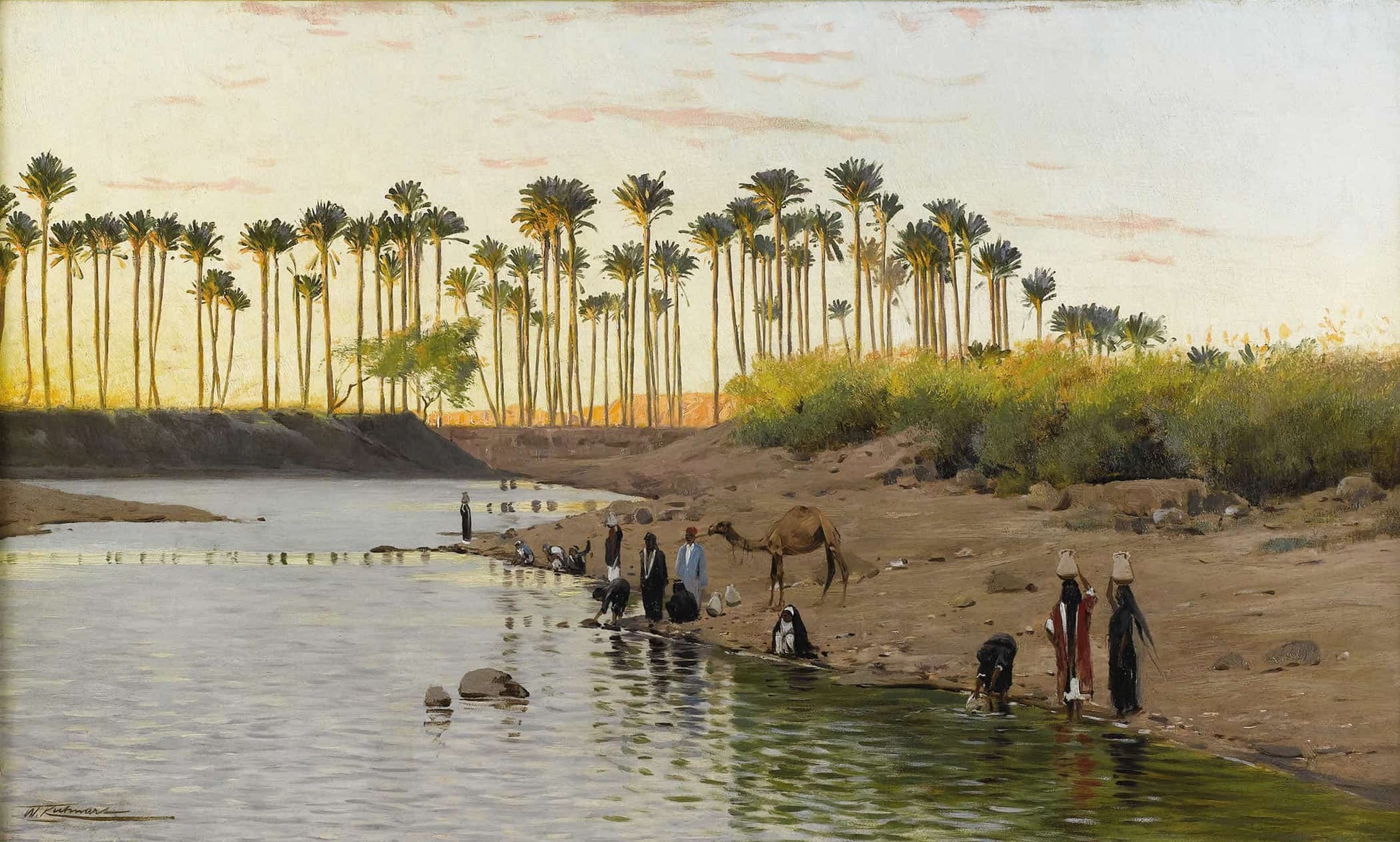Egyptian Landscape William Kuhnert by Wilhelm Kuhnert