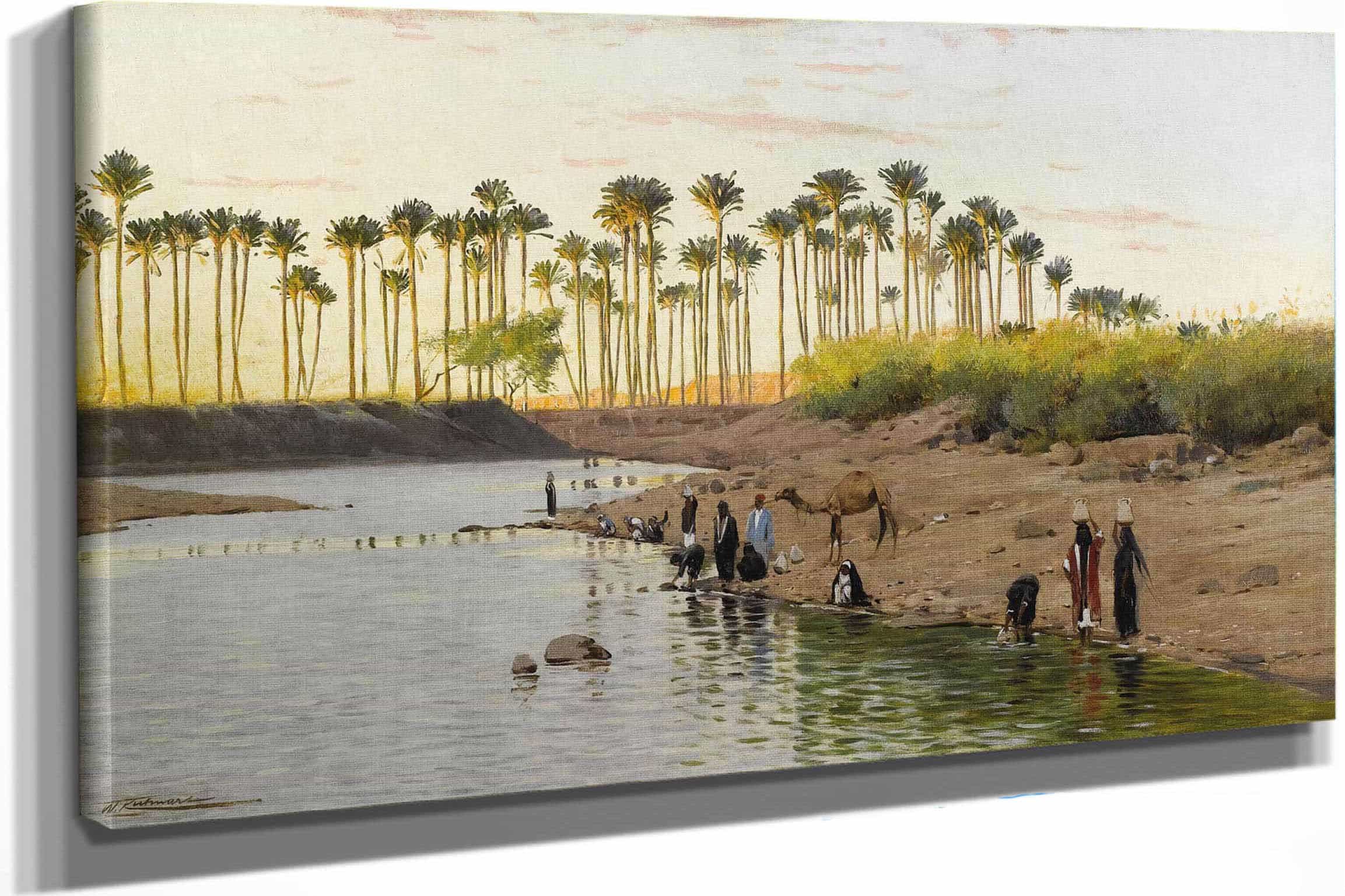 Egyptian Landscape William Kuhnert by Wilhelm Kuhnert