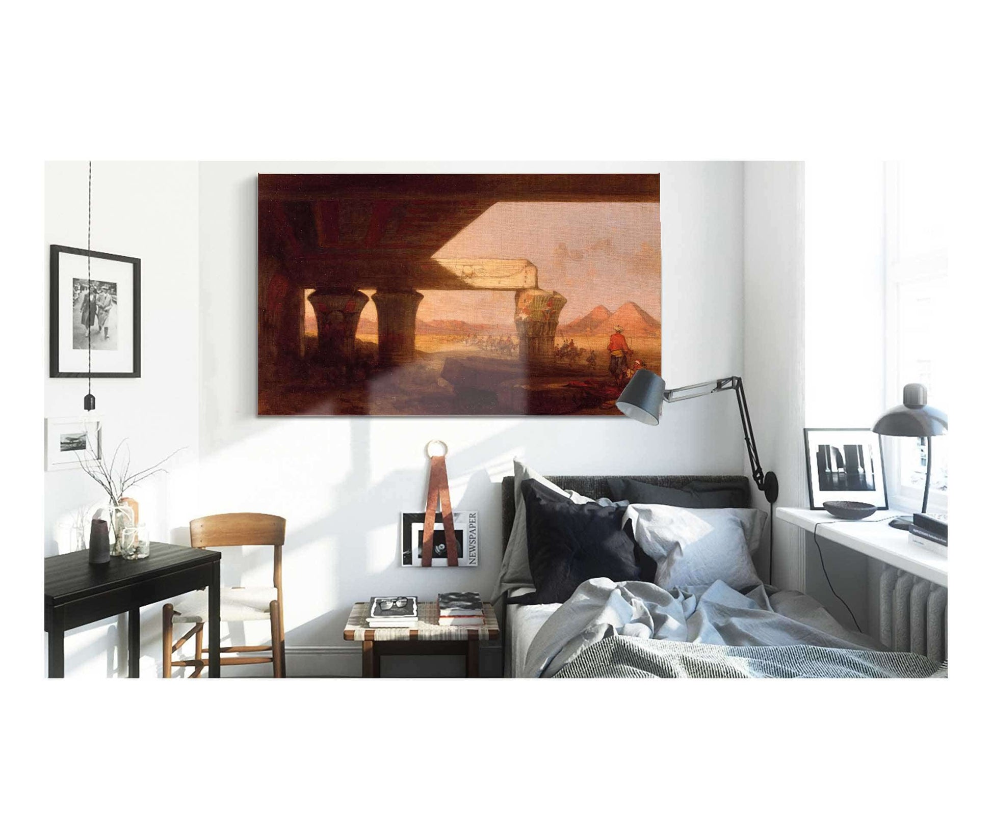 Egyptian Landscape With A Distant View Of The Pyramids by David Roberts