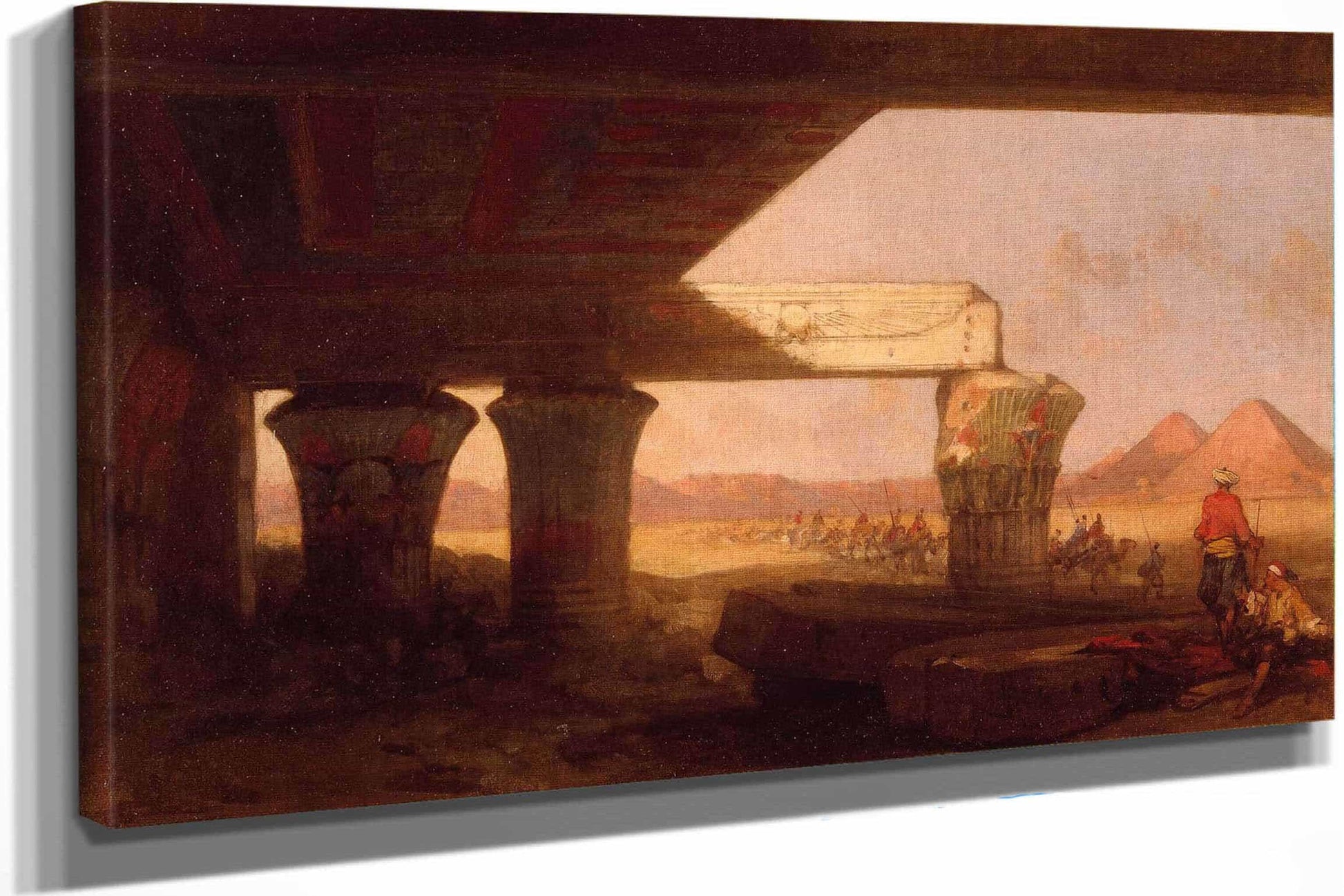 Egyptian Landscape With A Distant View Of The Pyramids by David Roberts