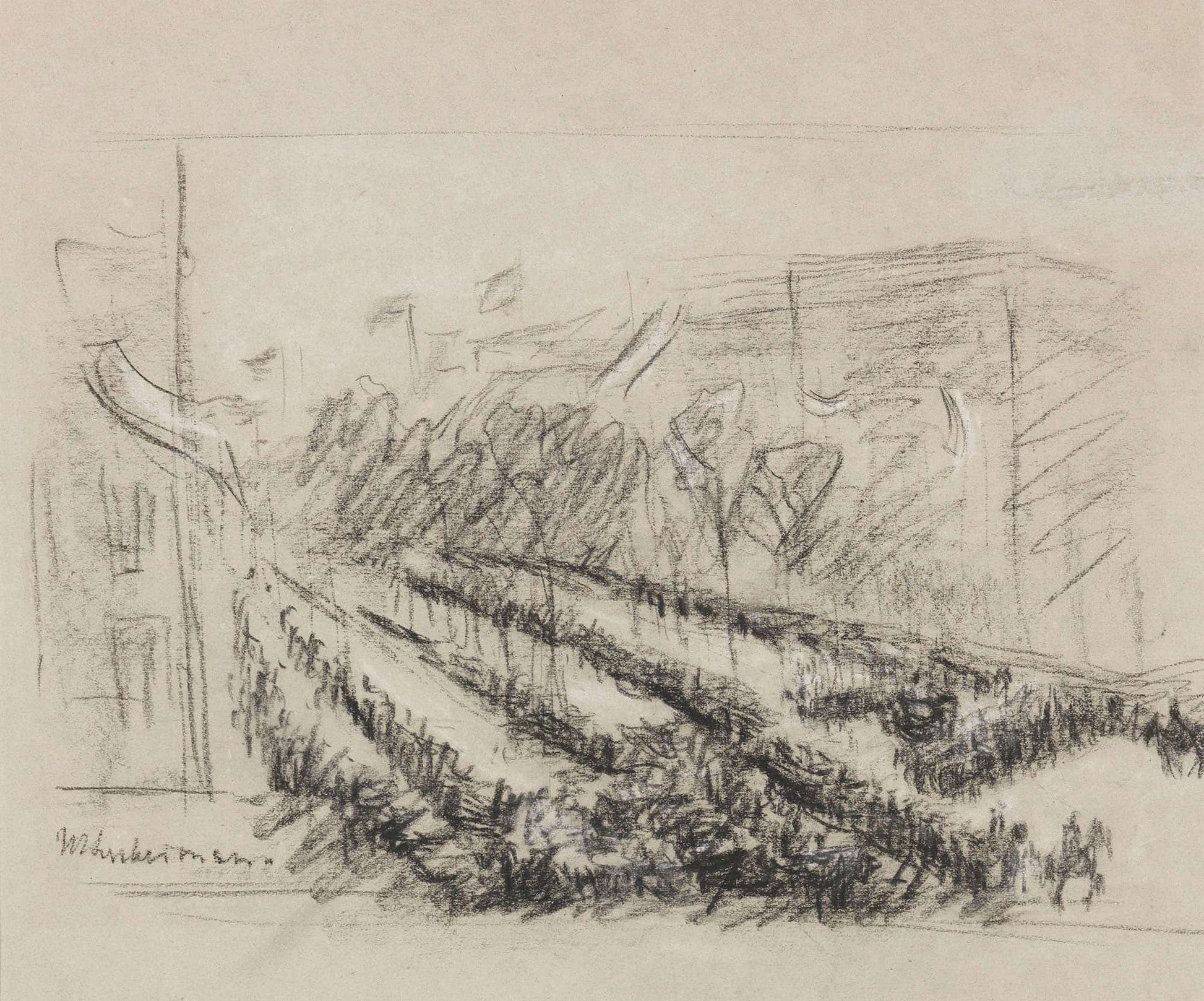 Einholung Bismarcks In Berlin by Max Liebermann