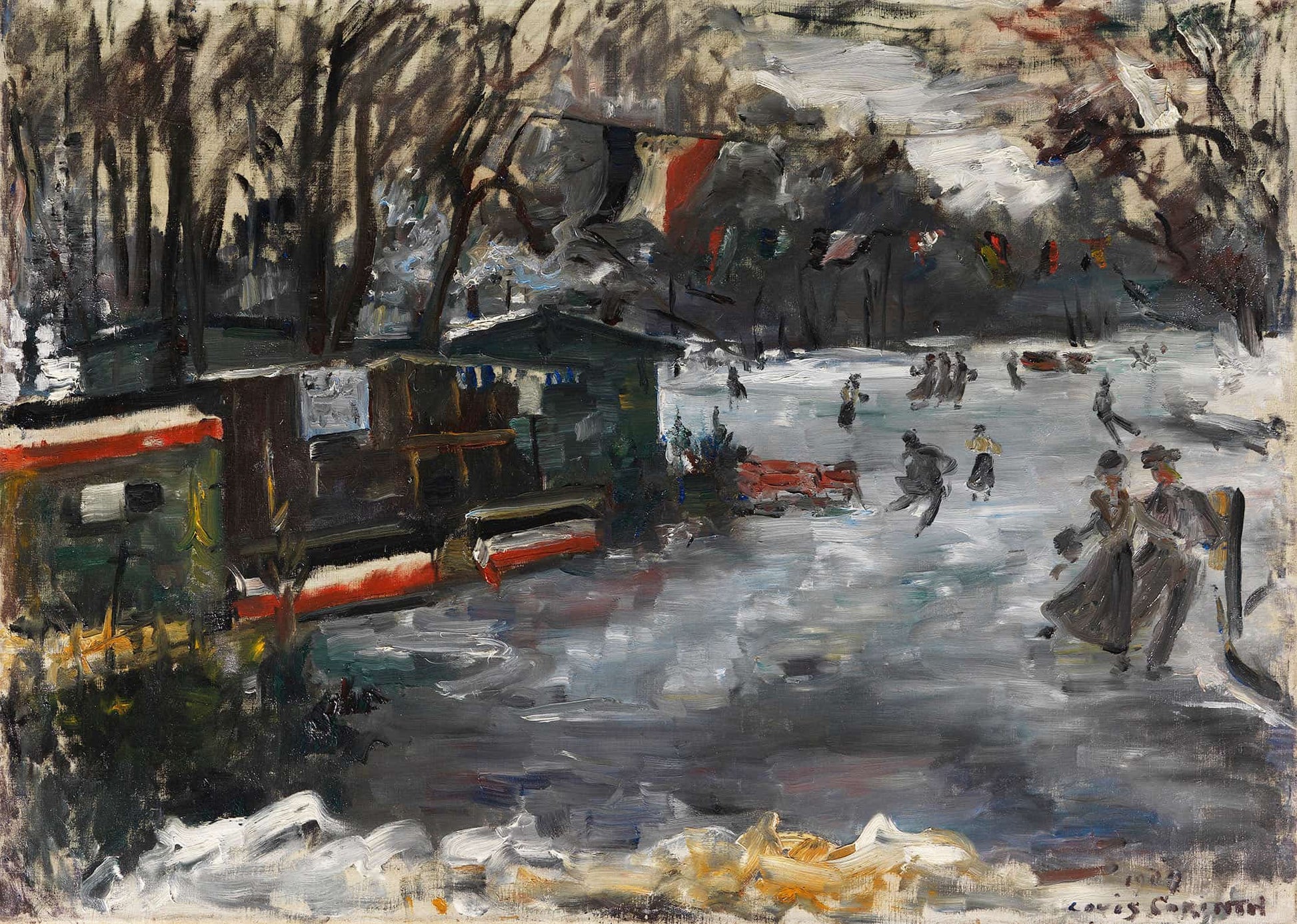 Eisbahn Im Berliner Tiergarten by Lovis Corinth