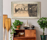 Eisenbahn Kinderzeichnung by Egon Schiele