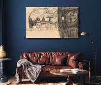 Eisenbahn Kinderzeichnung by Egon Schiele