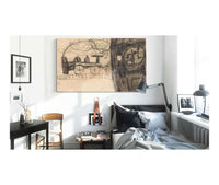 Eisenbahn Kinderzeichnung by Egon Schiele