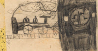 Eisenbahn Kinderzeichnung by Egon Schiele