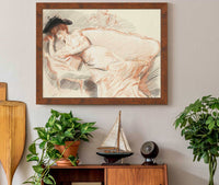 Elegante Lisant Sur Un Canape by Paul Cesar Helleu