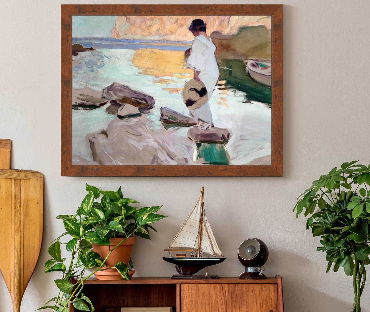 Elena At Cala De San Vicente by Joaquin Sorolla