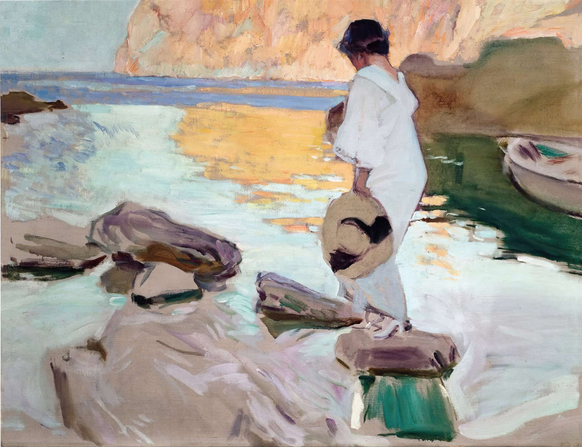 Elena At Cala De San Vicente by Joaquin Sorolla
