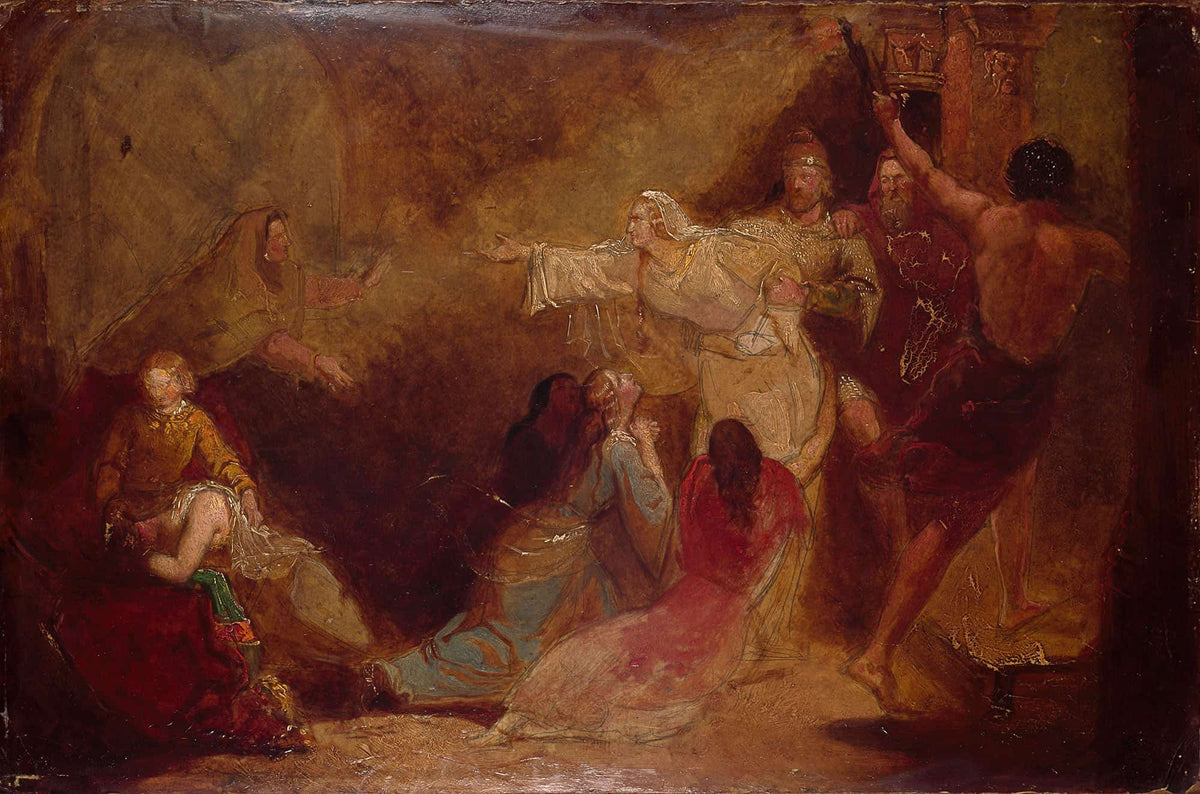Elgiva Seized By Order Of Archbishop Odo by Sir John Everett Millais