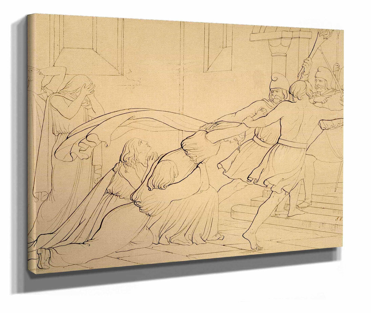 Elgiva Seized By Order Of Odo Archbishop Of Canterbury by Sir John Everett Millais