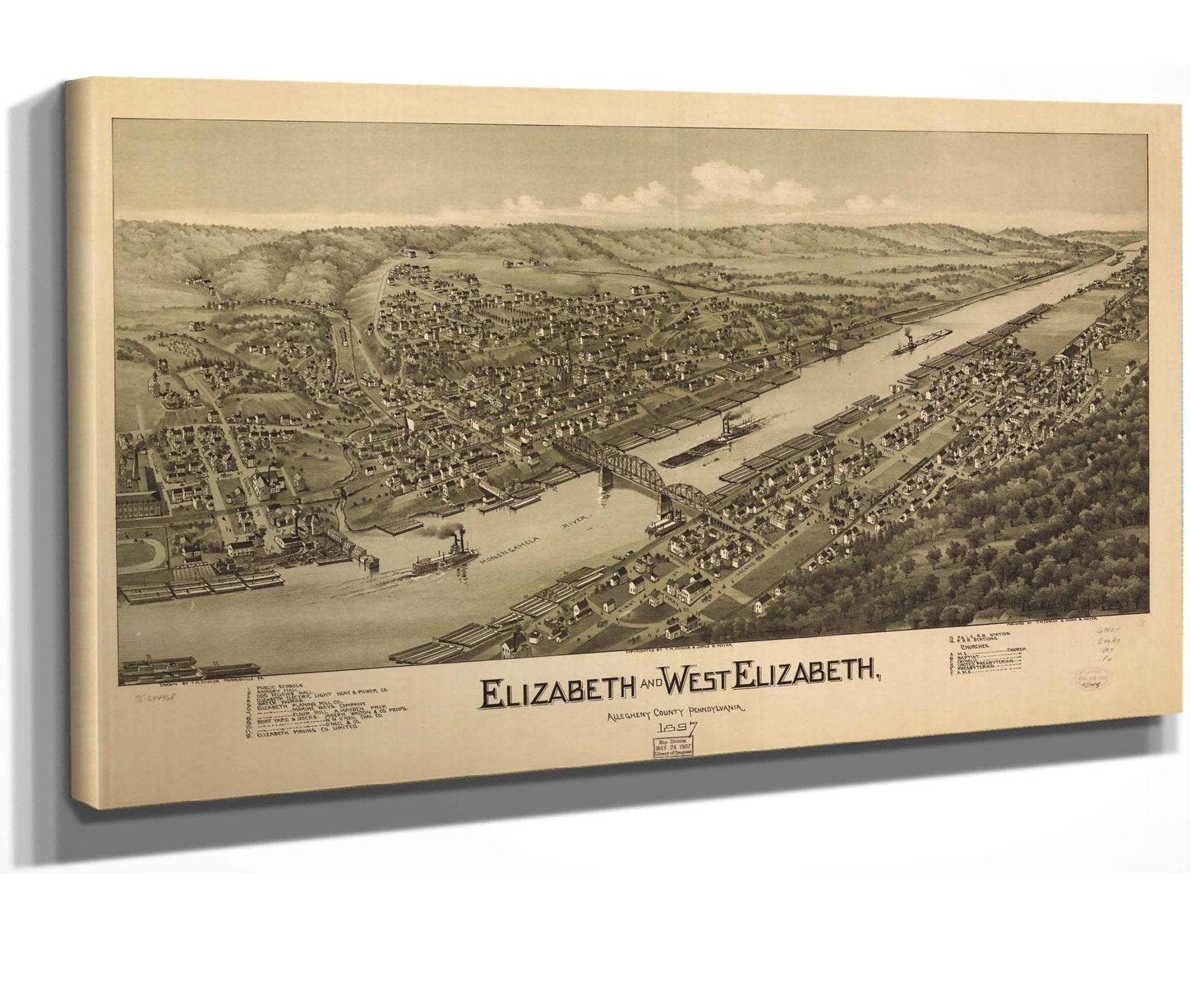 Elizabeth And West Elizabeth Allegheny County Pennsylvania 1897  State Of Pennsylvania