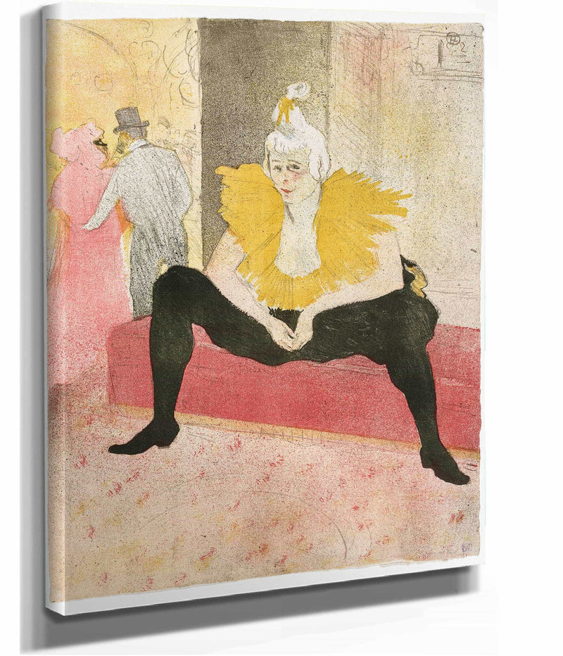 Elles The Seated Clown Mlle Cha U Ka O by Henri De Toulouse Lautrec