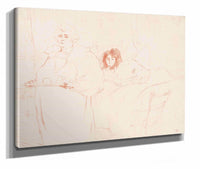 Elles Woman Carrying A Tray Mme Baron And Mlle Popo by Henri De Toulouse Lautrec