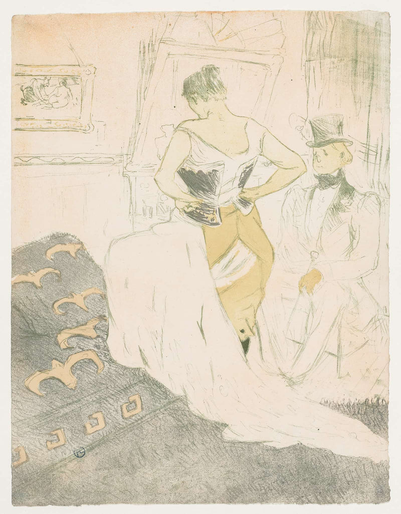 Elles Woman In A Corset by Henri De Toulouse Lautrec