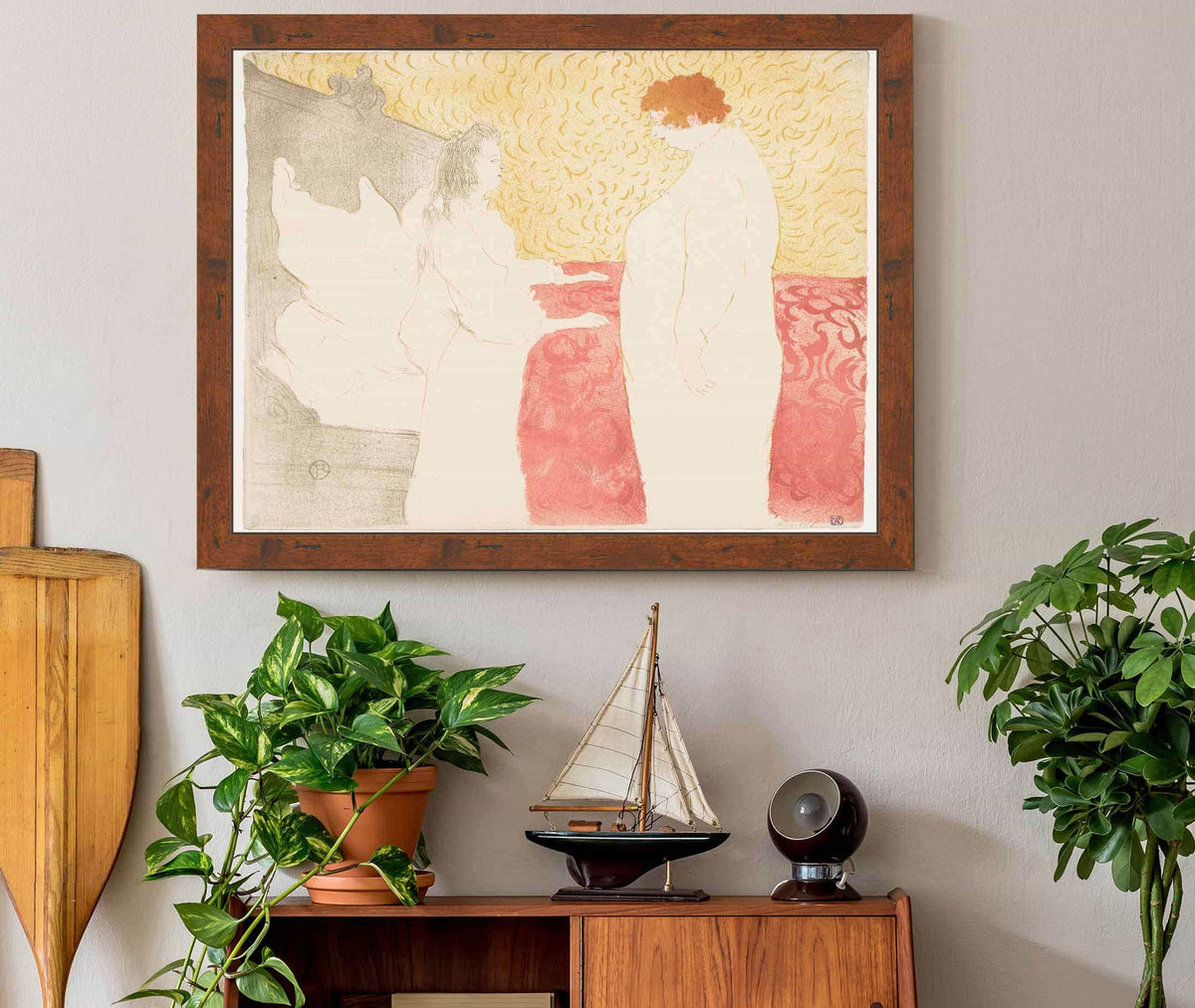 Elles Woman In Bed Mlle Cha U Ka O by Henri De Toulouse Lautrec