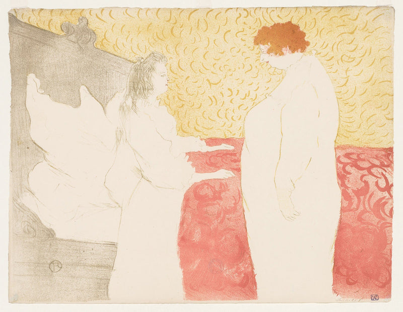 Elles Woman In Bed Mlle Cha U Ka O by Henri De Toulouse Lautrec