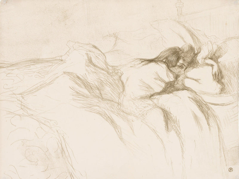 Elles Woman Sleeping by Henri De Toulouse Lautrec
