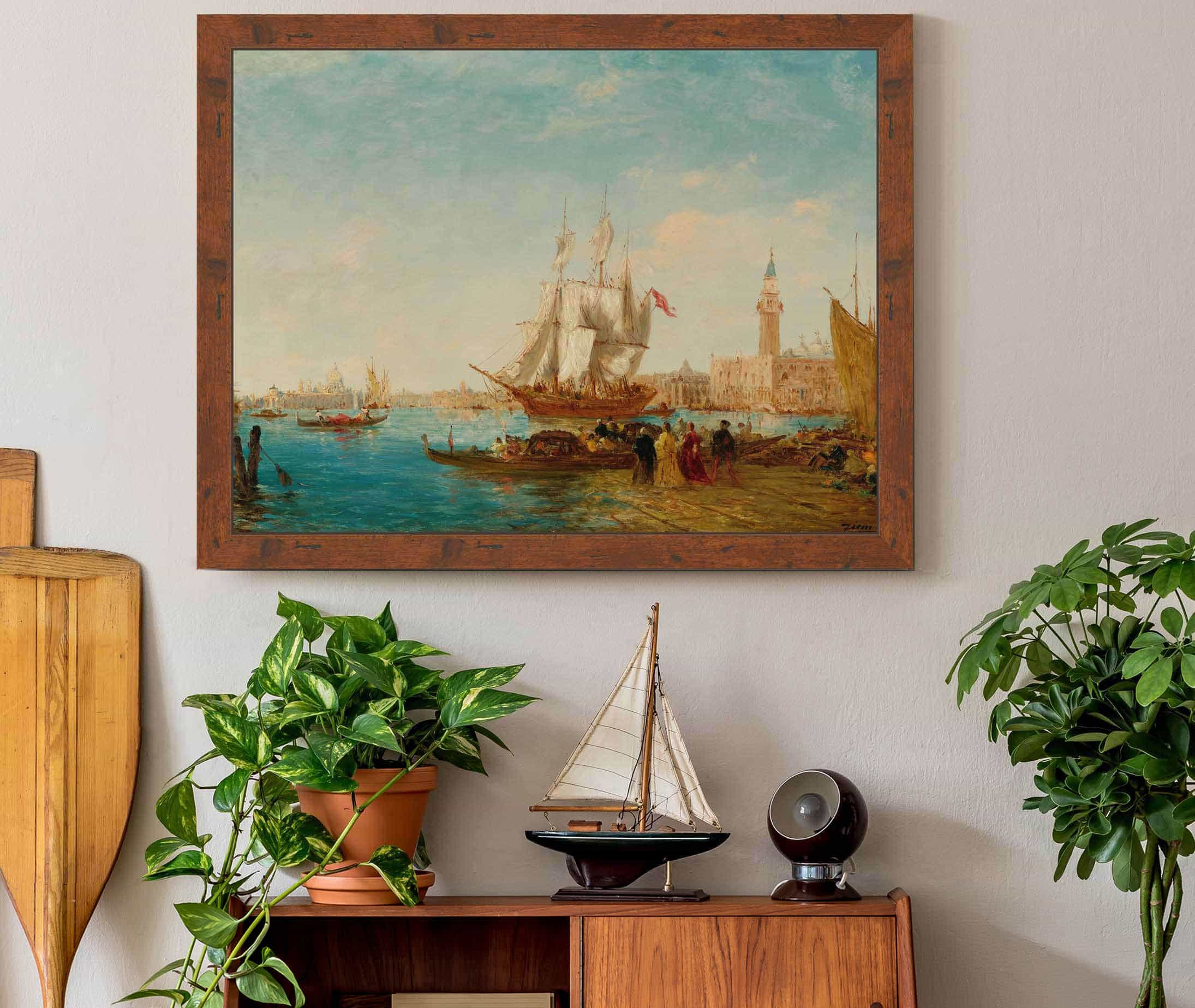 Embarquement Sur Le Quai Des Esclavons by Felix Ziem