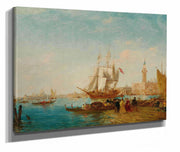 Embarquement Sur Le Quai Des Esclavons by Felix Ziem
