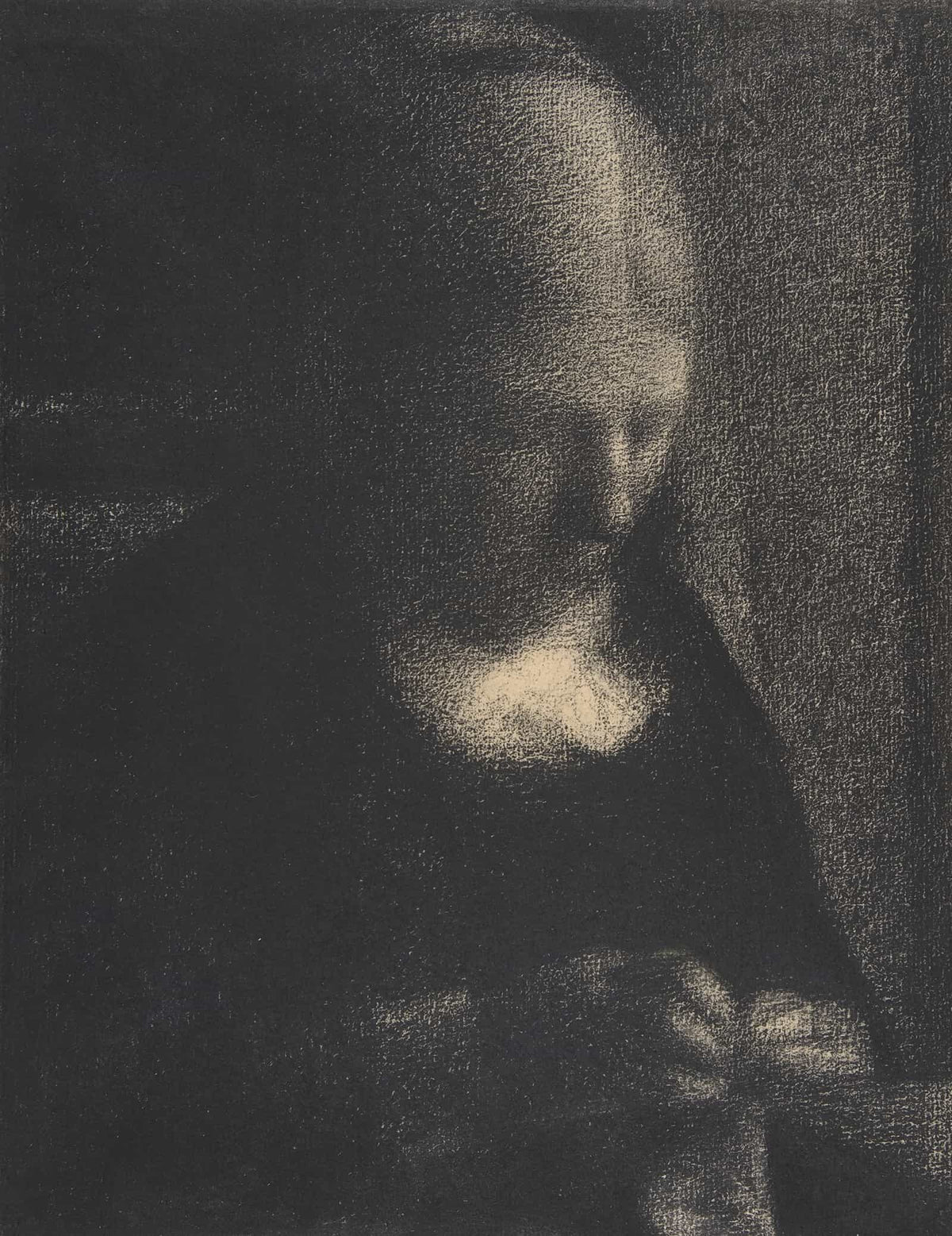 Embroidery The Artists Mother   by Georges Seurat