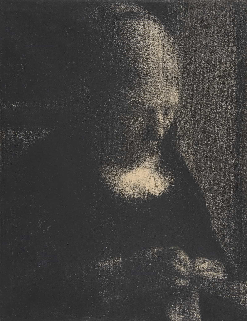 Embroidery The Artists Mother   by Georges Seurat