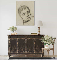 Emil Gauguin As A Child Head On A Pillow by Paul Gauguin