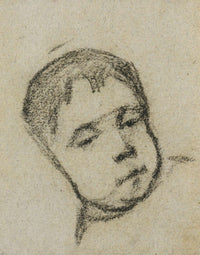 Emil Gauguin As A Child Head On A Pillow by Paul Gauguin