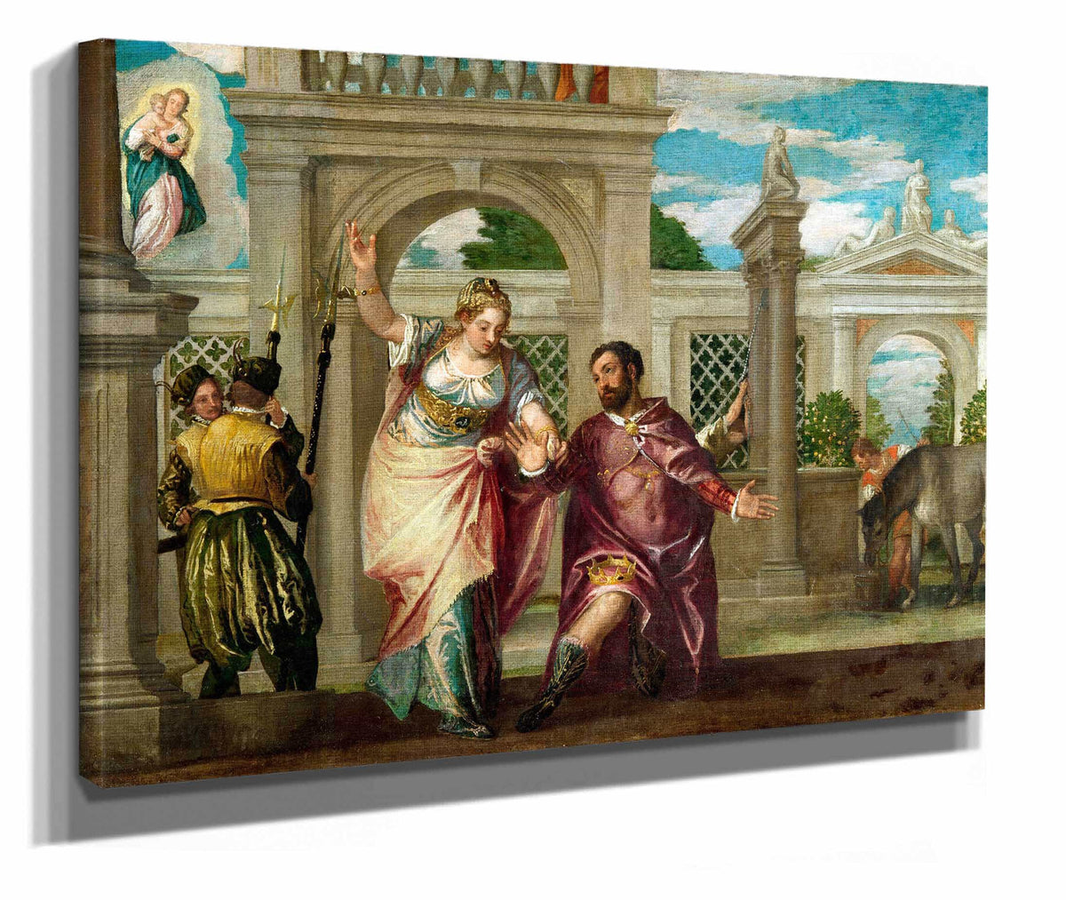 Emperor Augustus And The Sibyl S by Paolo Veronese