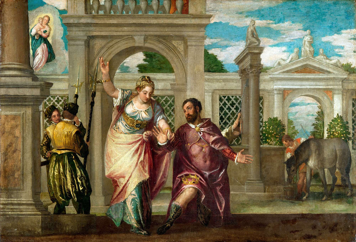 Emperor Augustus And The Sibyl S by Paolo Veronese