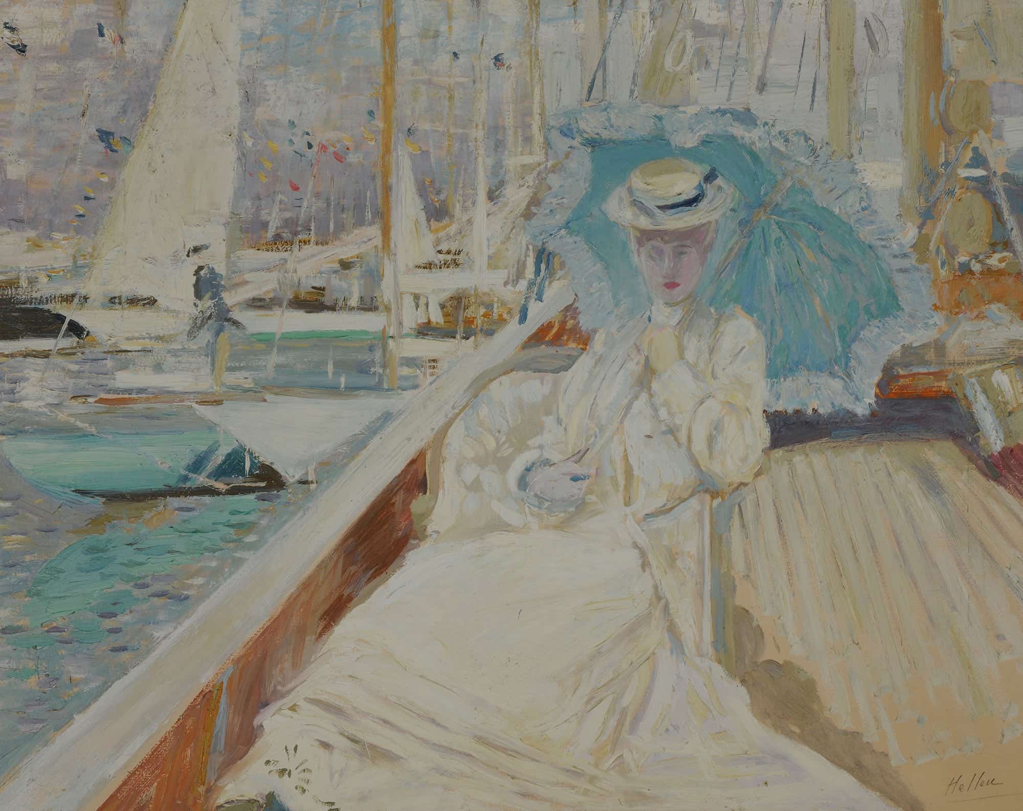 En Bateau by Paul Cesar Helleu