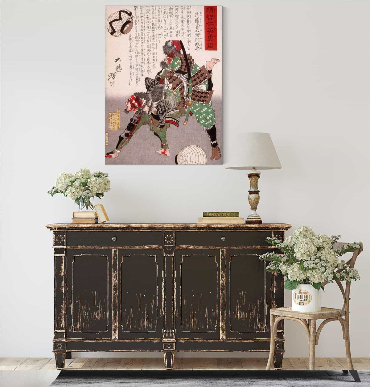 Endo Kiemon Masatada With Assailant by Tsukioka Yoshitoshi