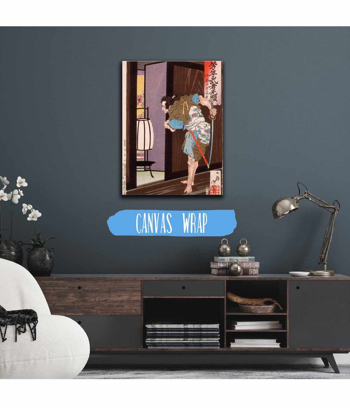 Endo Musha Morito Approaching Kesas Bedroom by Tsukioka Yoshitoshi