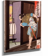 Endo Musha Morito Approaching Kesas Bedroom by Tsukioka Yoshitoshi