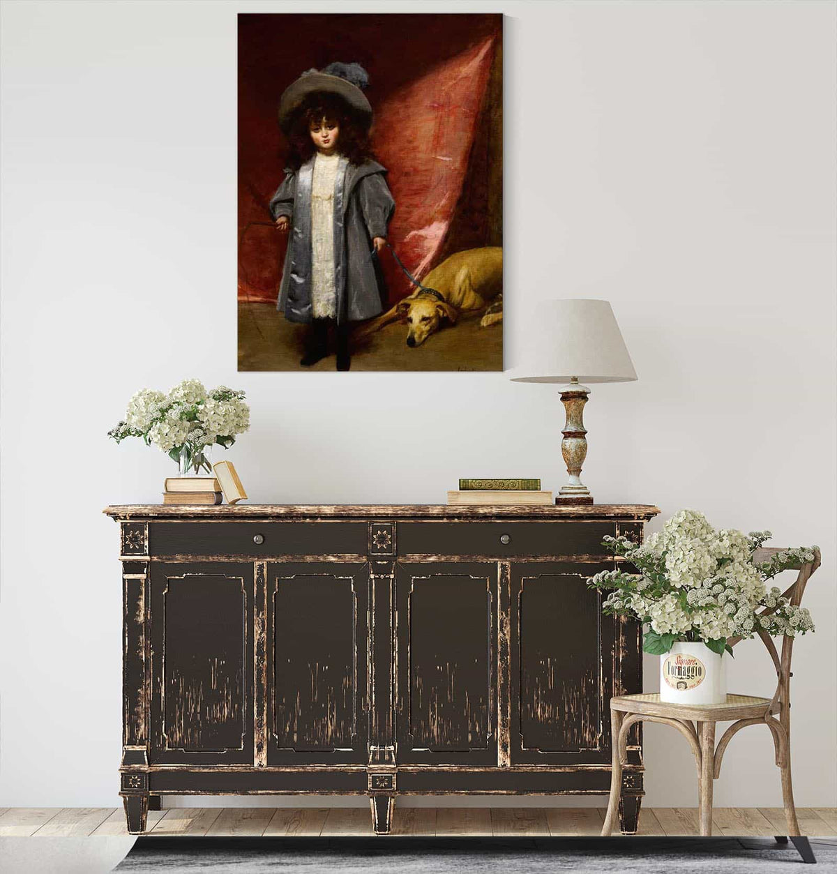 Enfant Avec Chien by Carolus Duran