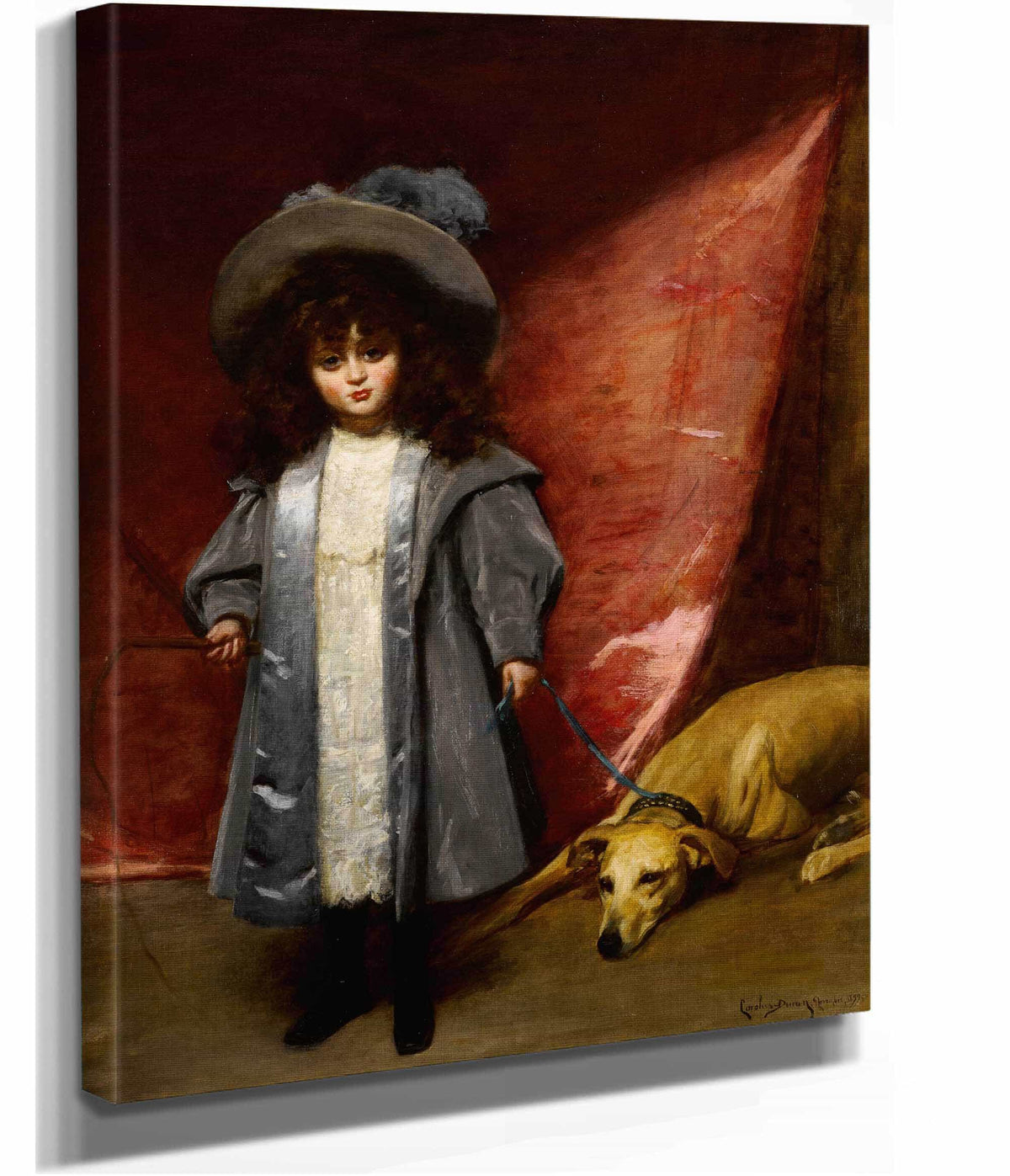 Enfant Avec Chien by Carolus Duran