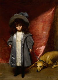 Enfant Avec Chien by Carolus Duran