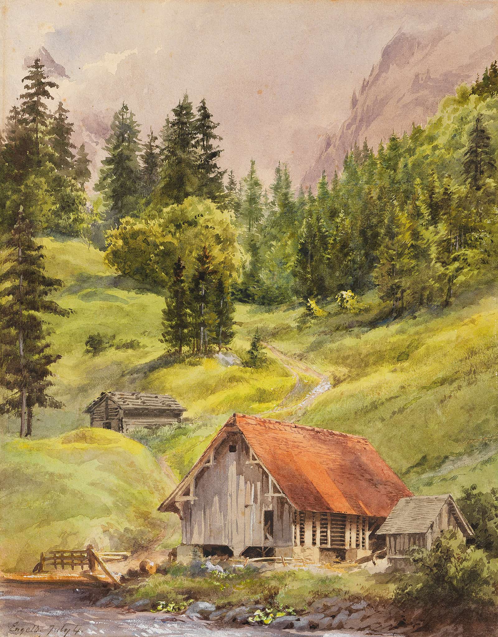 Engelberg Schweiz by Edward Theodore Compton