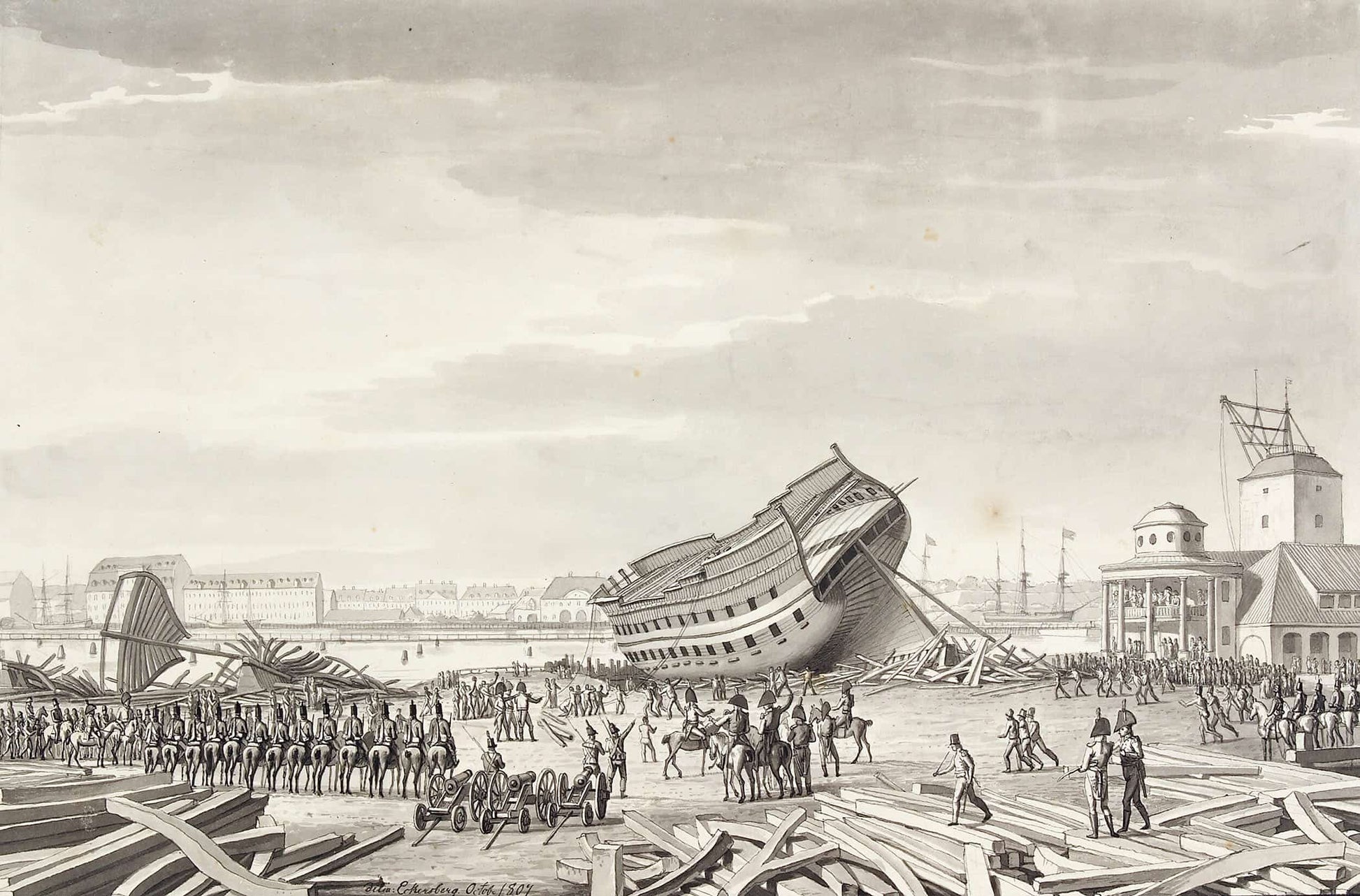 Englaendernes Sidste Dad I Kobenhavn by Christoffer Wilhelm Eckersberg