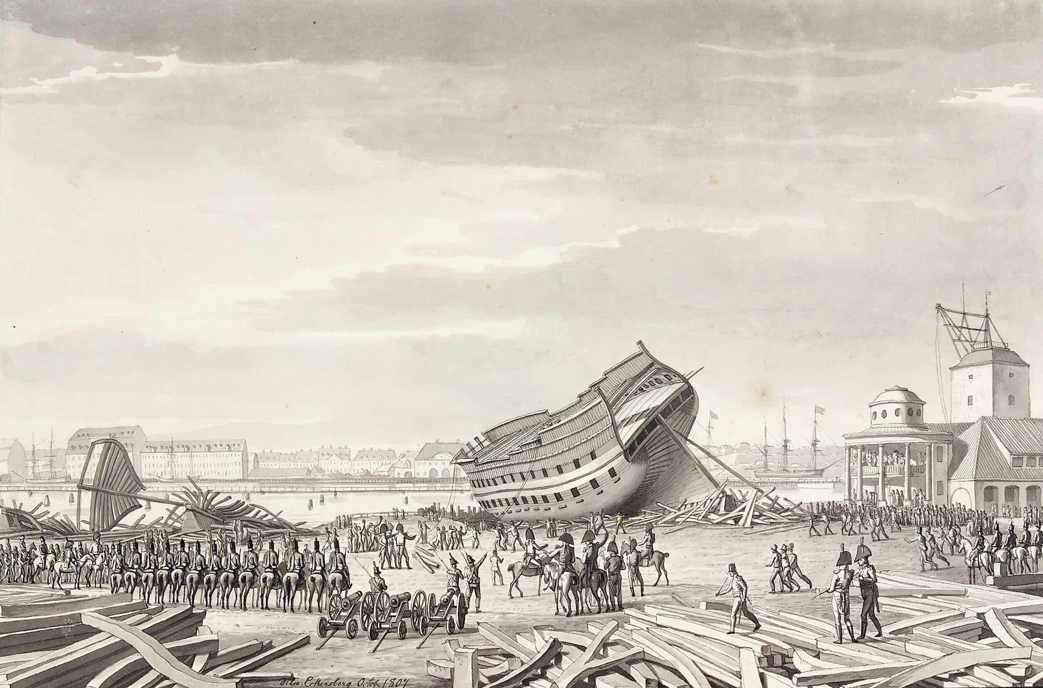 Englaendernes Sidste Dad I Kobenhavn by Christoffer Wilhelm Eckersberg