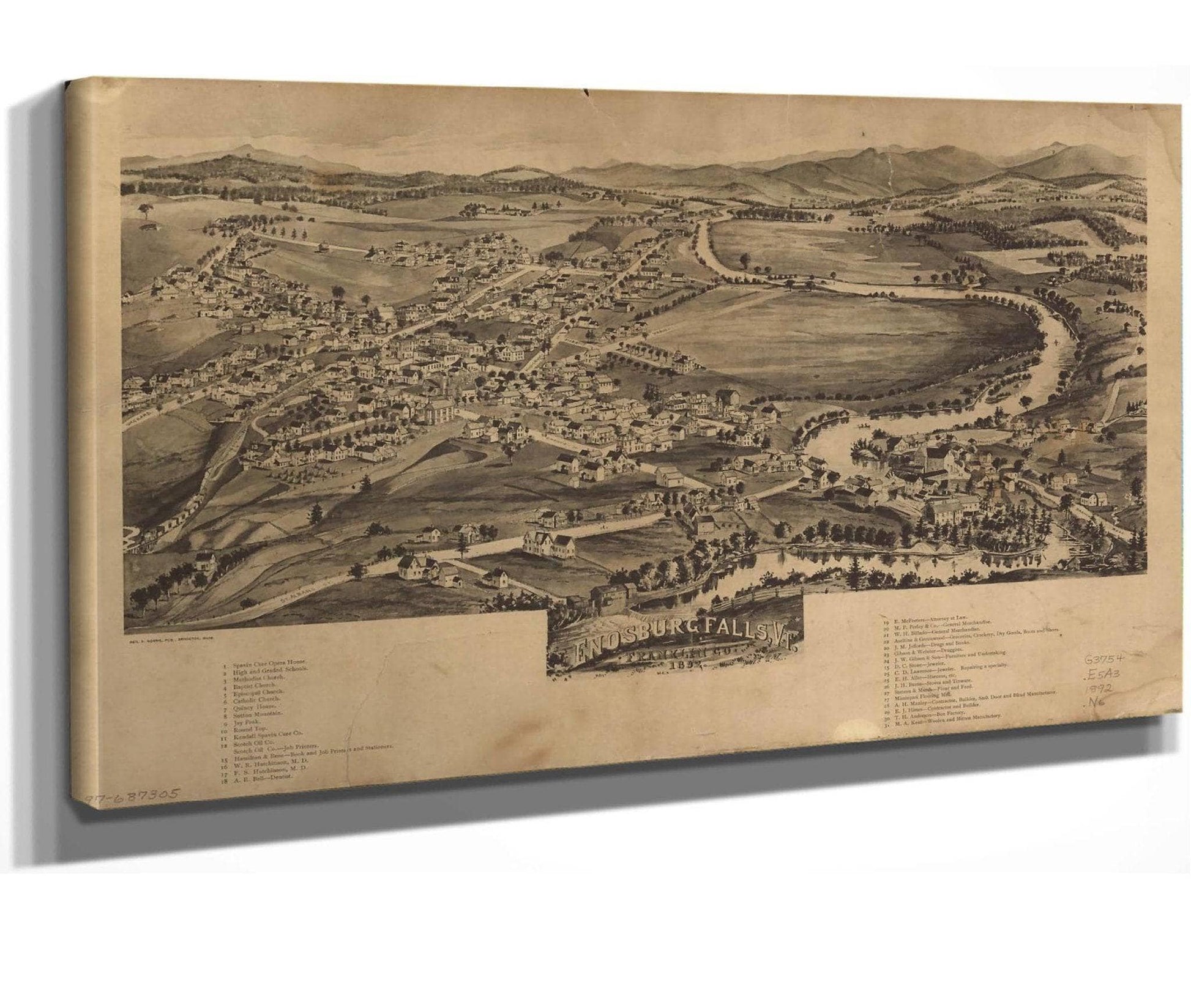 Enosburg Falls Vt Franklin Co 1892  State Of Vermont