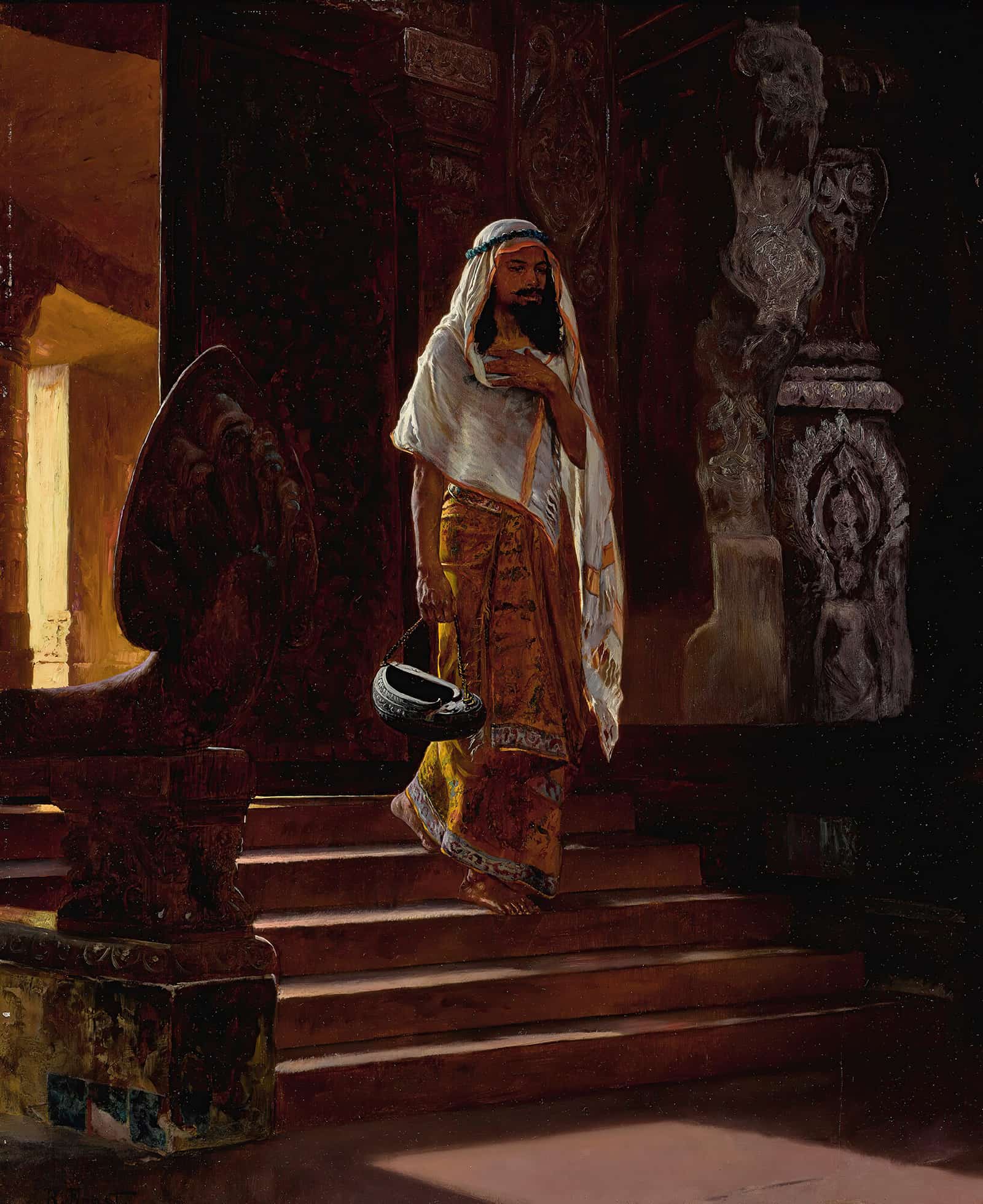 Entering The Temple by Rudolf Ernst