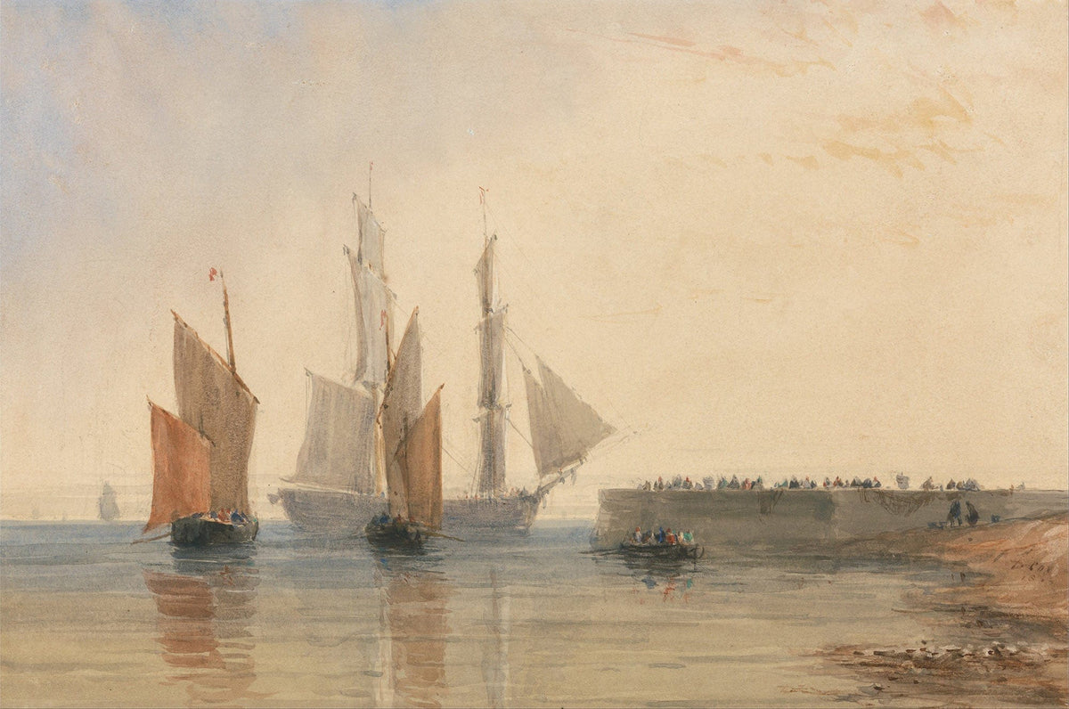 Entrance To Calais Harbour by David Cox