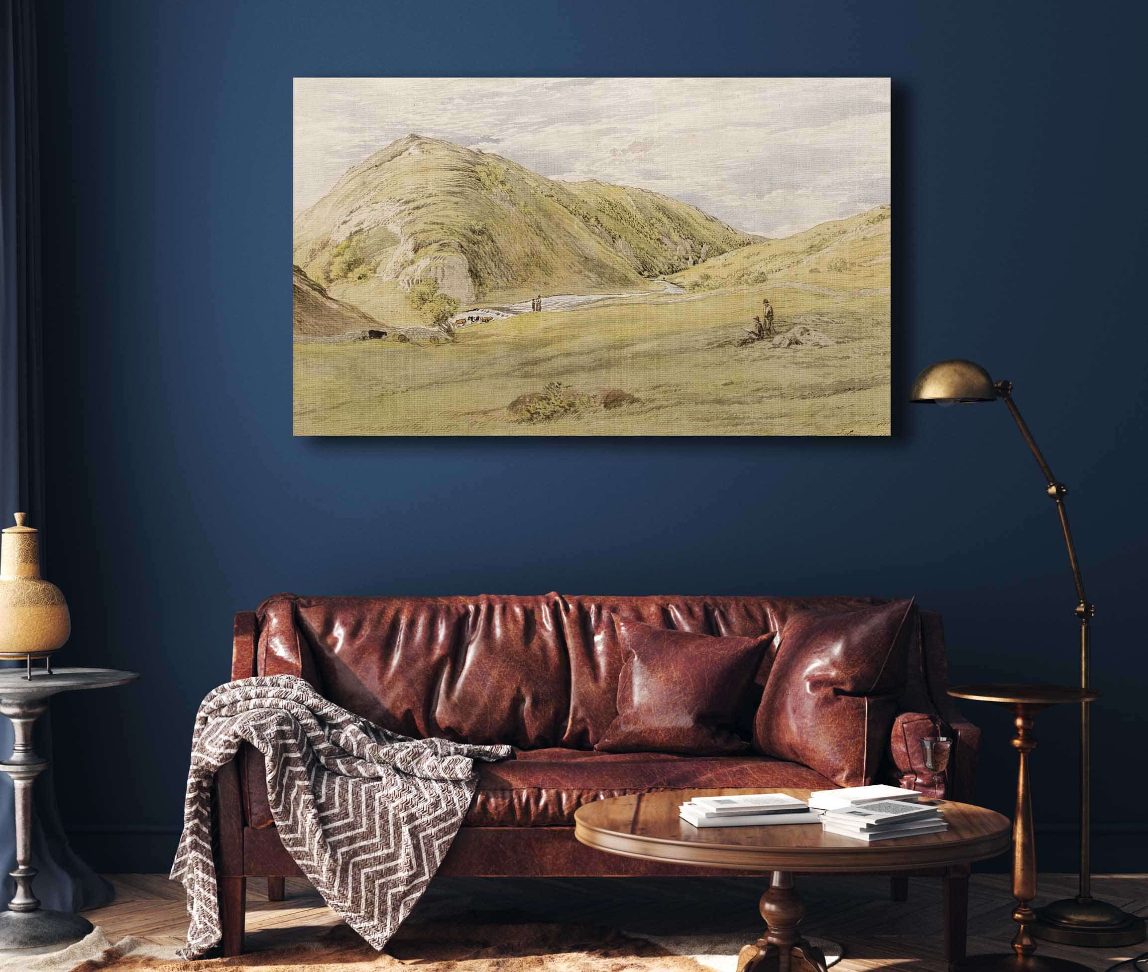 Entrance To Dovedale From Ashbourne Derbyshire by John Linnell