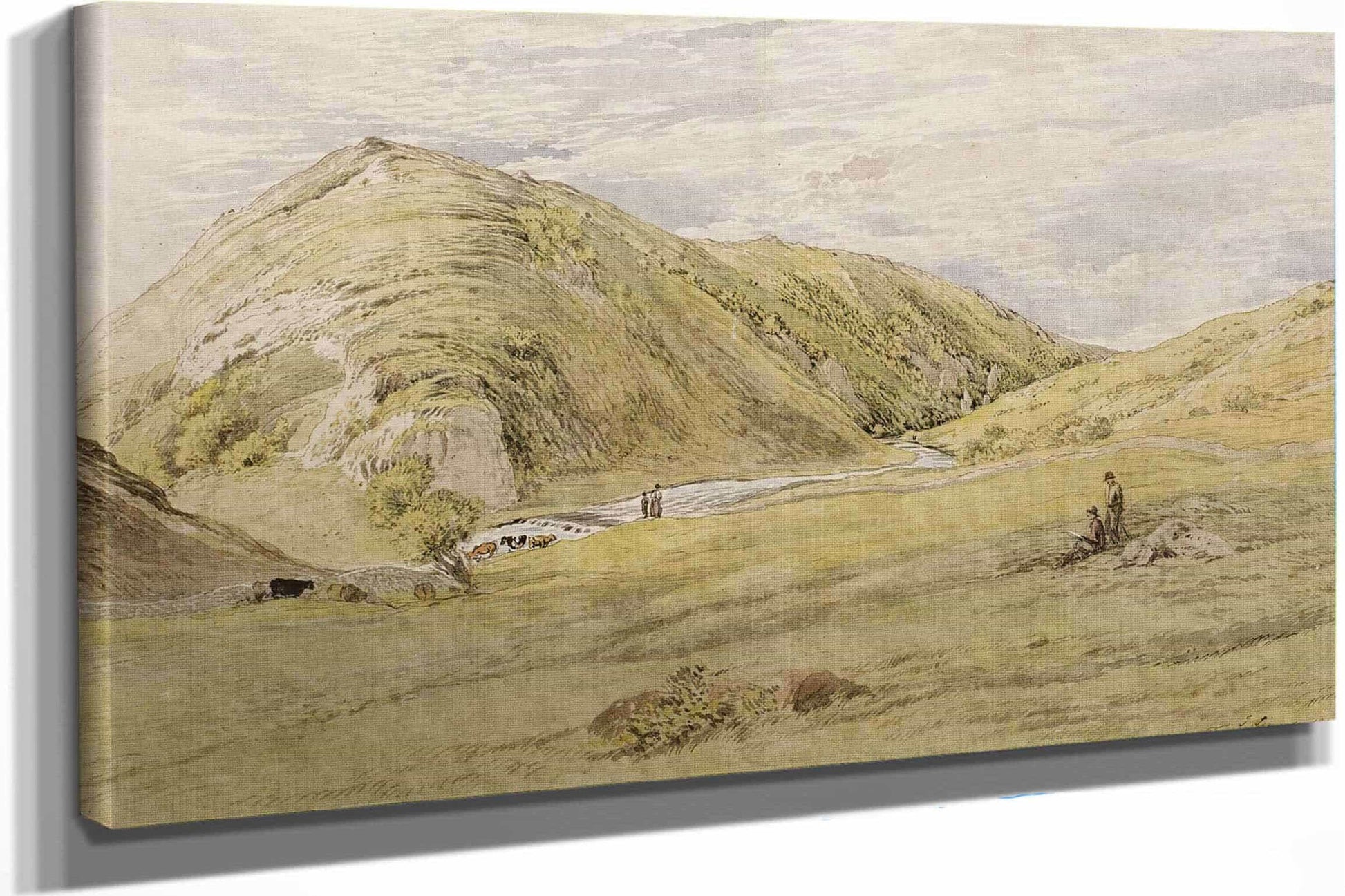 Entrance To Dovedale From Ashbourne Derbyshire by John Linnell