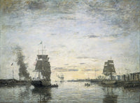 Entrance To The Harborle Havre by Eugene Boudin