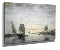 Entrance To The Harborle Havre by Eugene Boudin