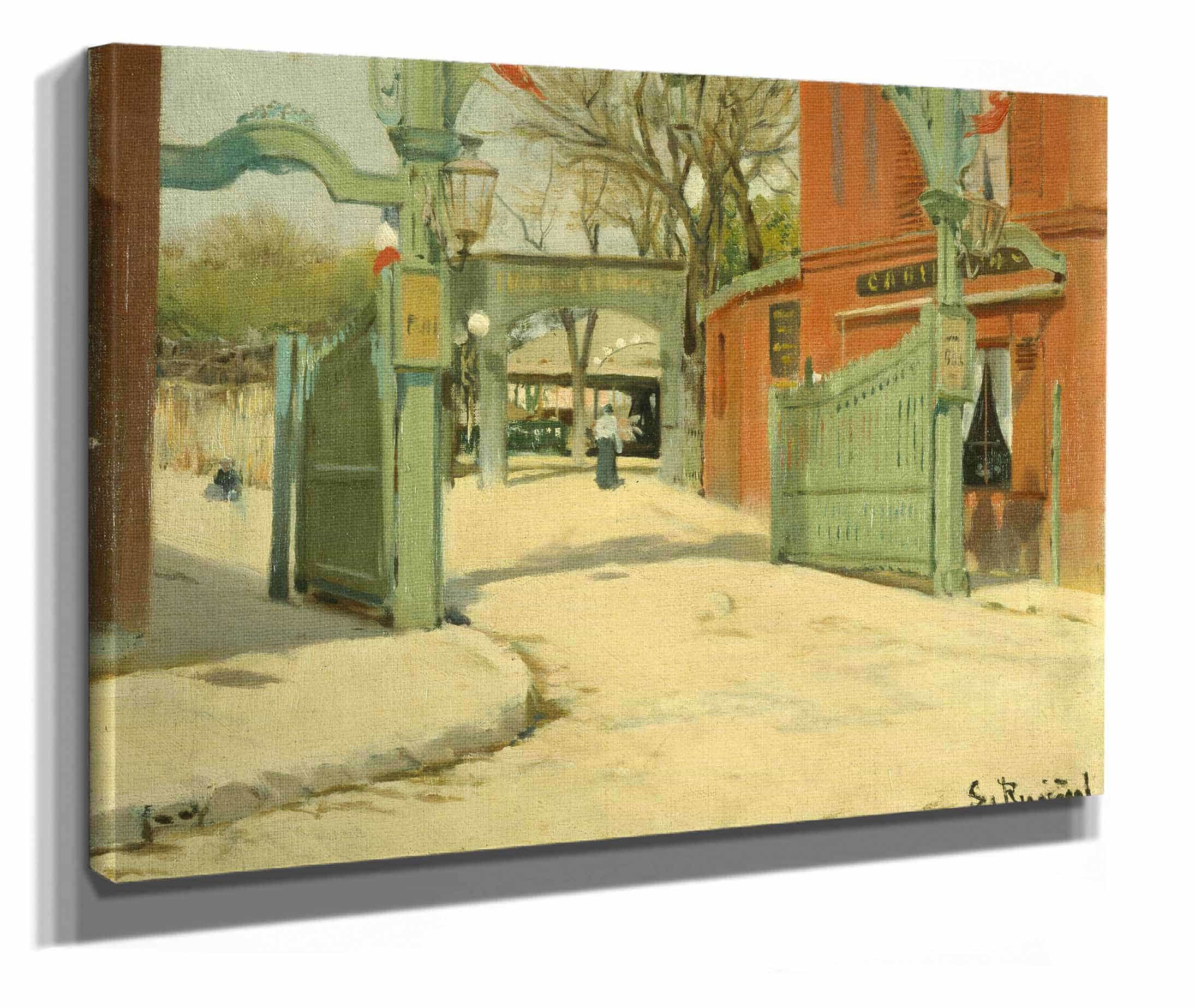 Entrance To The Park Of The Moulin De La Galette by Santiago Rusinol