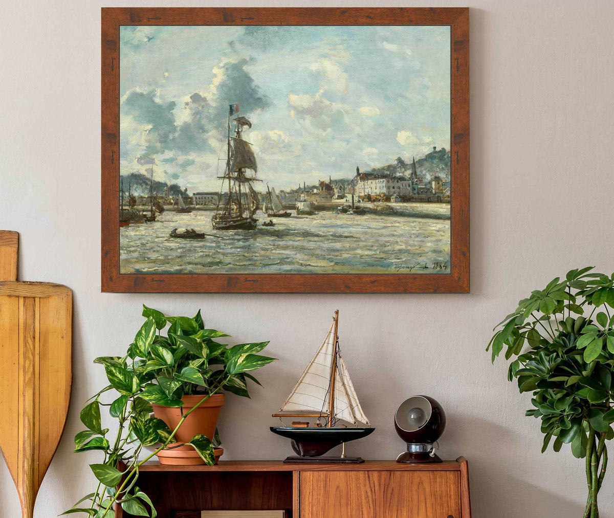 Entrance To The Port Of Honfleur by Johan Barthold Jongkind