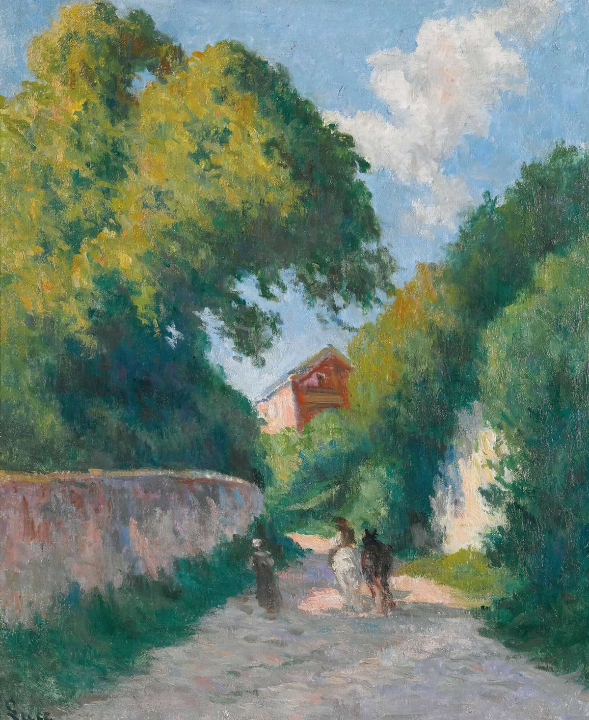 Environs De Rolleboise Le Retour A La Ferme by Maximilien Luce